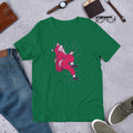 Santa Climbing Half-Sleeve T-Shirt — Kelly