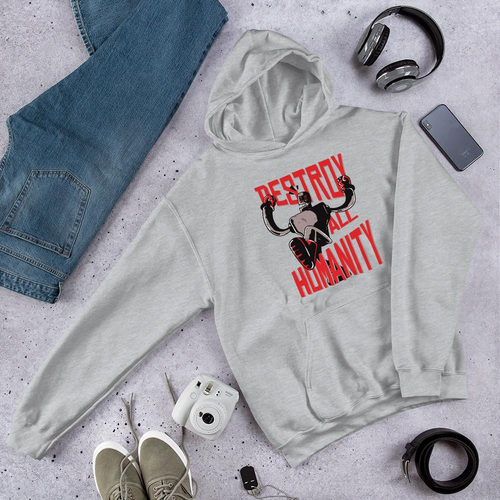 Destroy Humanity Unisex Hooded Sweatshirt — Sport Grey