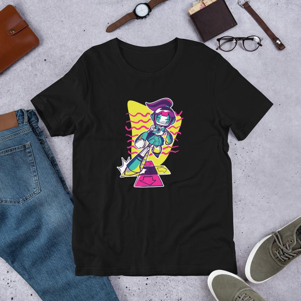 Dancing Robot Half Sleeve T-Shirt — Black