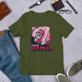 Certified UFO Pilot Half-Sleeve T-Shirt — Olive