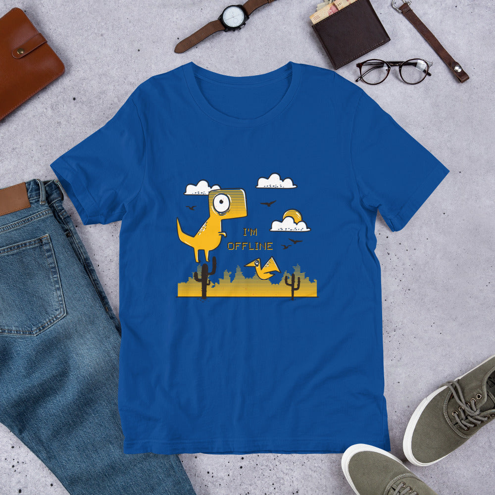 I'm Offline Half -Sleeve T-Shirt — True Royal