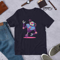 Mono Wheel Robot Half Sleeve T-Shirt — Navy