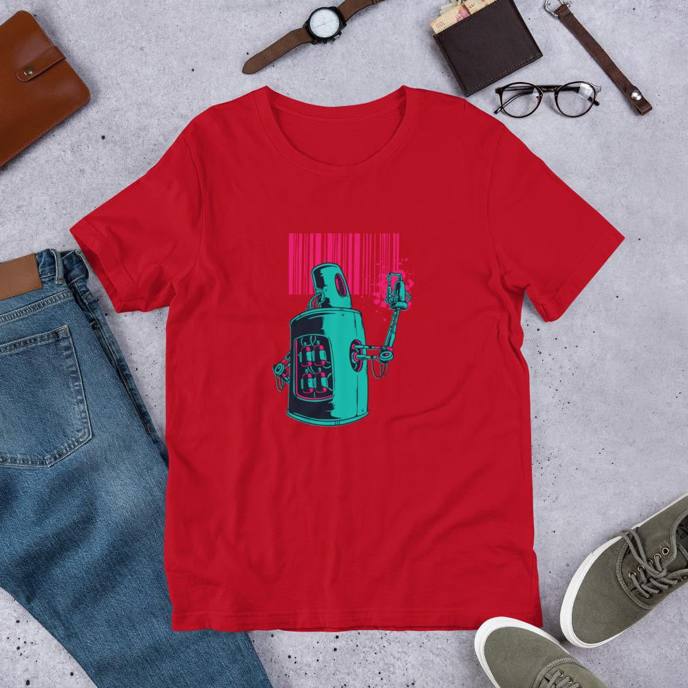 Robot Graffiti Half Sleeve T-Shirt — detail view 8
