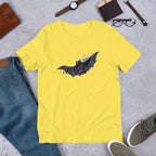 Bat Halloween Half-Sleeve T-Shirt — Yellow