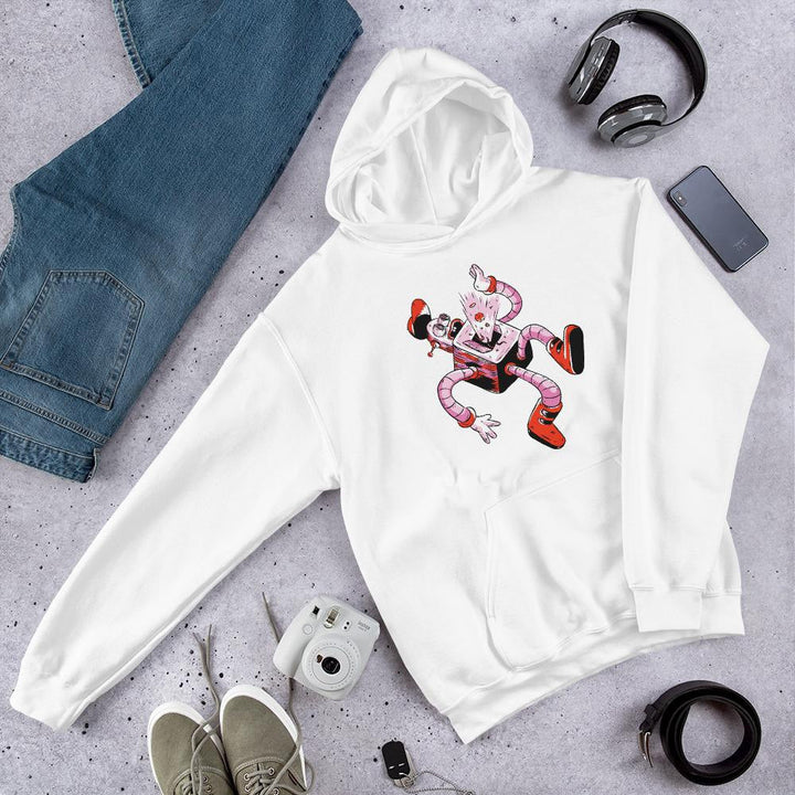 Falling Robot Unisex Hooded Sweatshirt