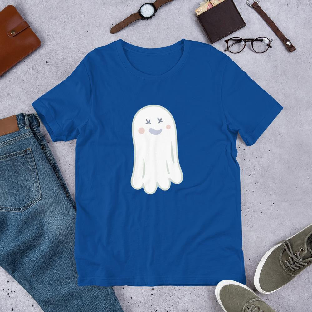 Ghost Halloween Half-Sleeve T-Shirt — True Royal
