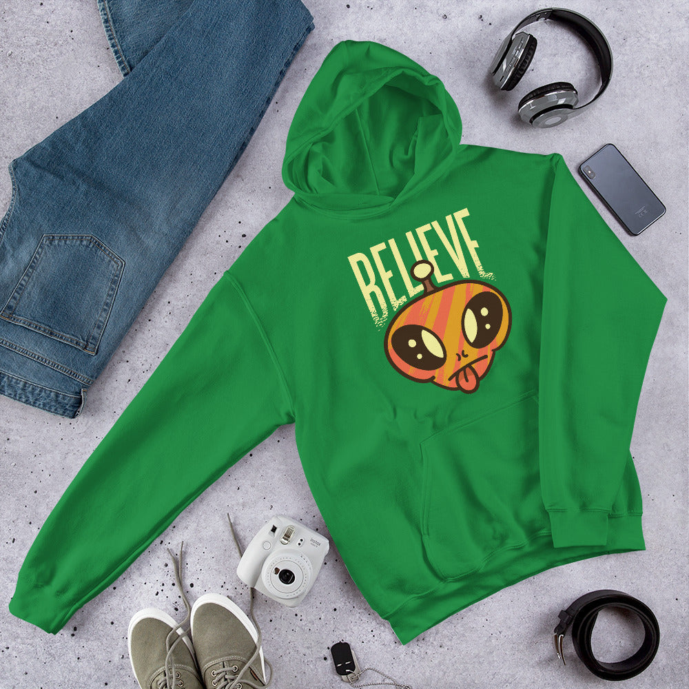 Believe Alien Unisex Hooded Sweatshirt