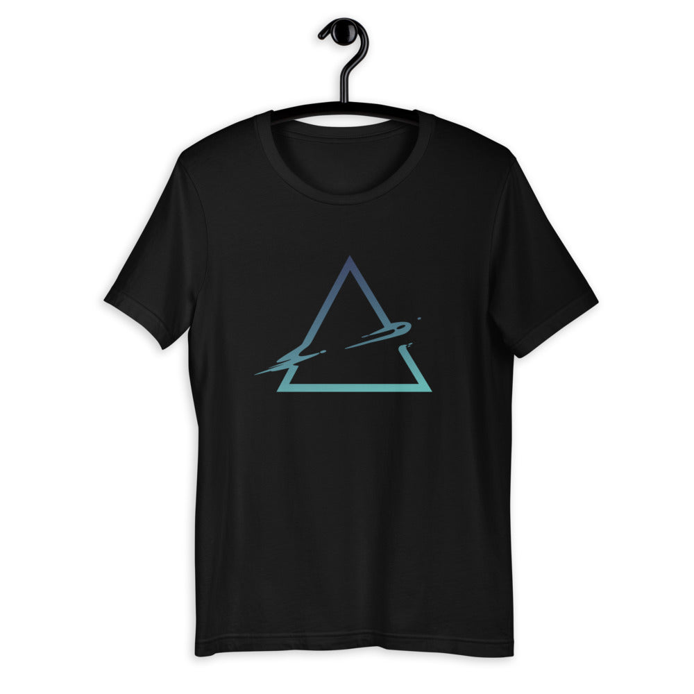 Triangle Abstract science tee front graphic – Fourth Dimension Club