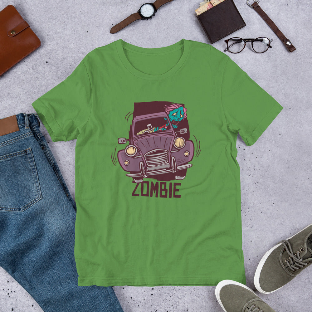 Zombie Driver graphic tee front graphic – Fourth Dimension Club