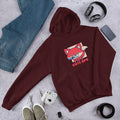 Cute Fox Unisex Hooded Sweatshirt — Maroon