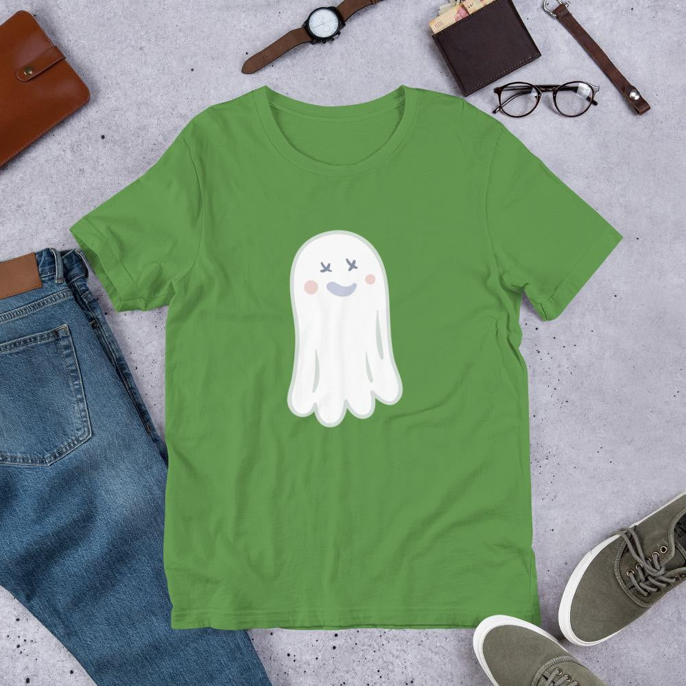 Ghost Halloween Half-Sleeve T-Shirt — Leaf