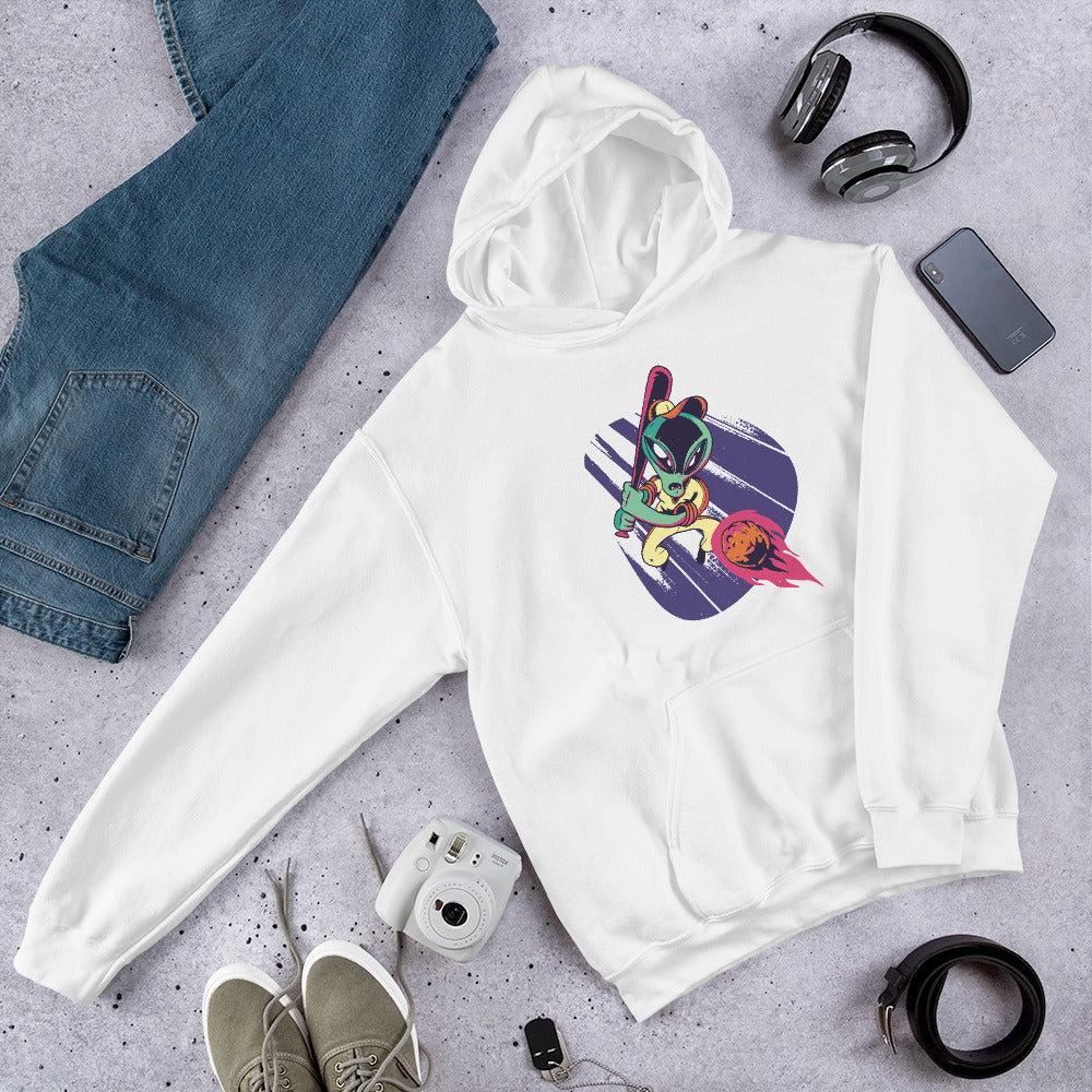 Alien Baseball hoodie graphic – Fourth Dimension Club
