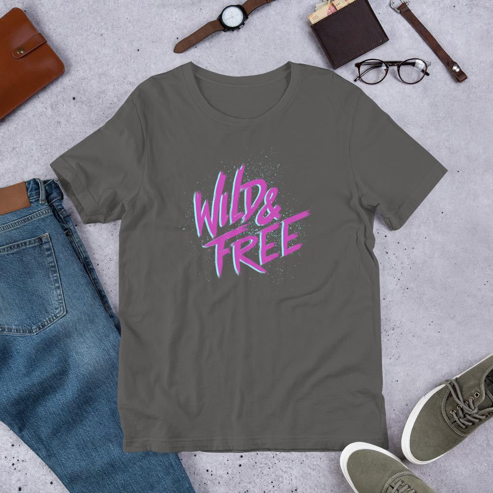 Wild & Free Half-Sleeve T-Shirt — Asphalt