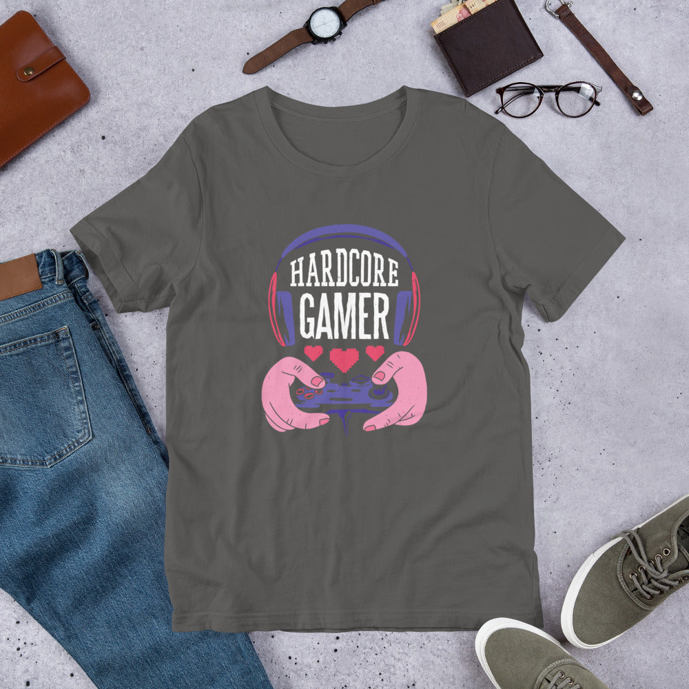 Hardcore Gamer Half-Sleeve T-Shirt — Asphalt