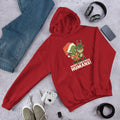 Alien Christmas Unisex Hooded Sweatshirt — Red