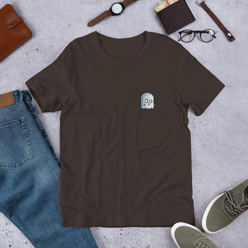 Ghost Half-Sleeve Unisex T-Shirt — Brown