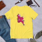 Santa Climbing Half-Sleeve T-Shirt — Yellow