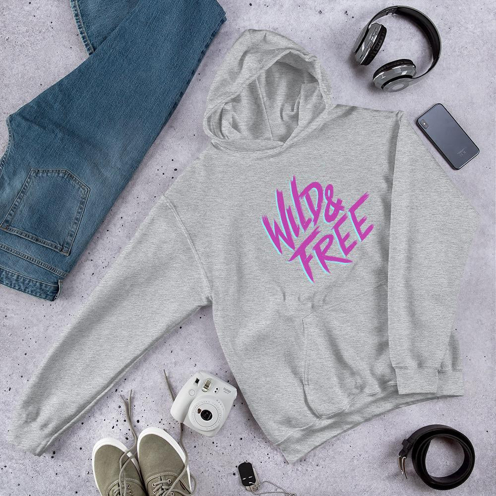 Wild & Free Unisex Hooded Sweatshirt — Sport Grey