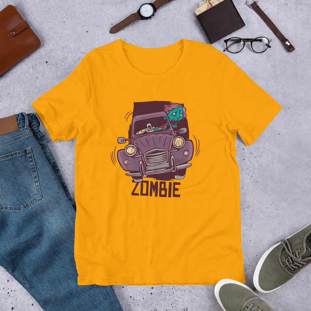 Zombie Driver Half-Sleeve T-Shirt — Gold