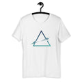 Triangle Abstract Half-Sleeve T-Shirt — White
