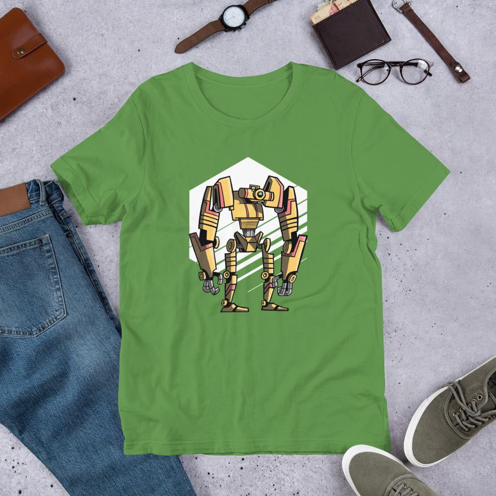 Robot One Half Sleeve T-Shirt — Leaf