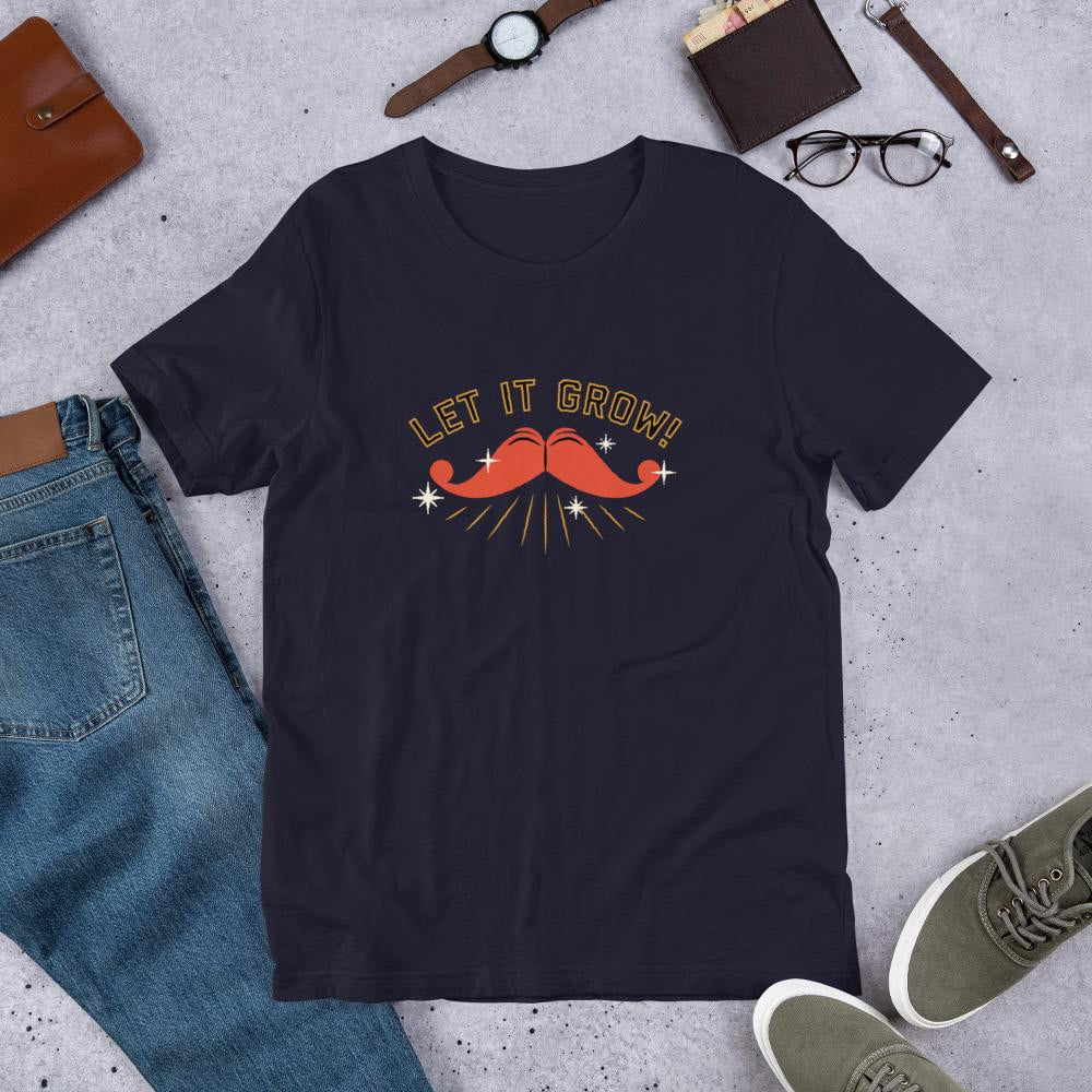 Let It Grow Half-Sleeve T-Shirt — Navy