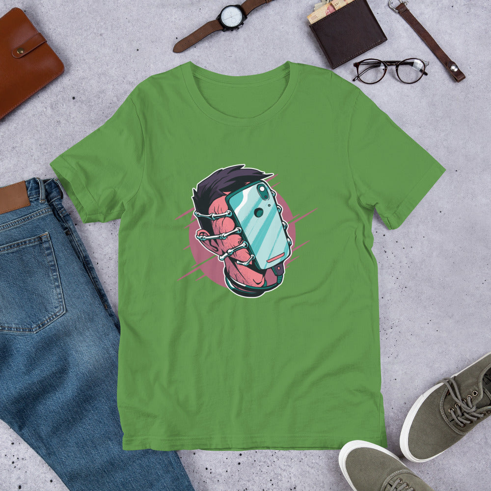 Face Hugger Phone Half-Sleeve T-Shirt — Leaf