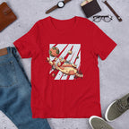 Robotic Hand Half Sleeve T-Shirt — Red
