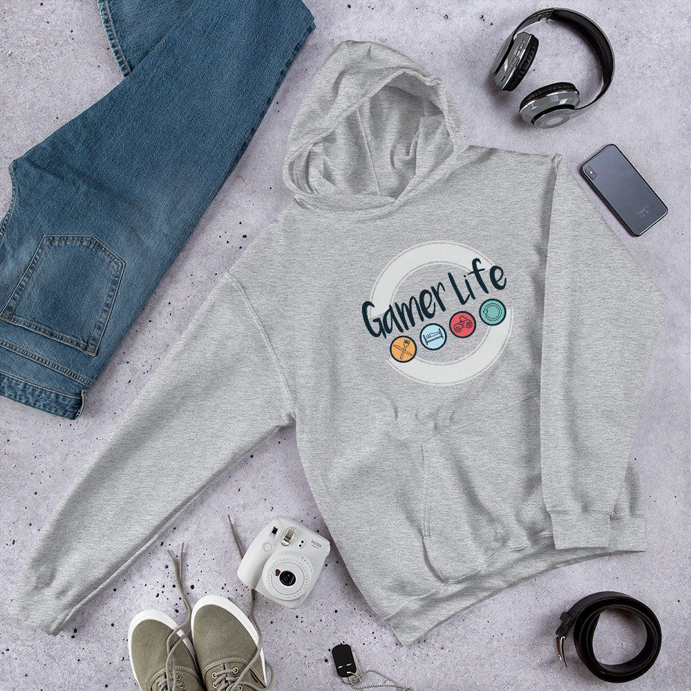 Gamer Life graphic hoodie – Fourth Dimension Club