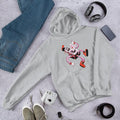 Falling Robot Unisex Hooded Sweatshirt — Sport Grey