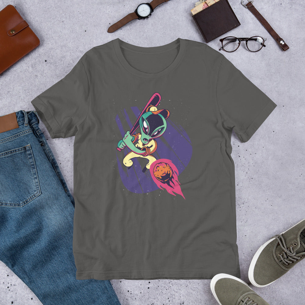 Alien baseball Half-Sleeve T-Shirt — Asphalt