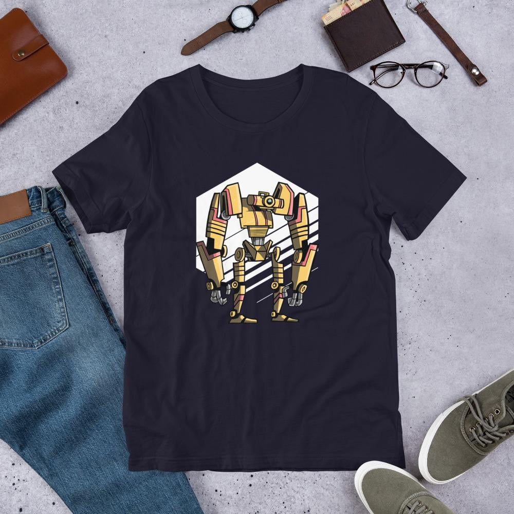 Robot One Half Sleeve T-Shirt — Navy