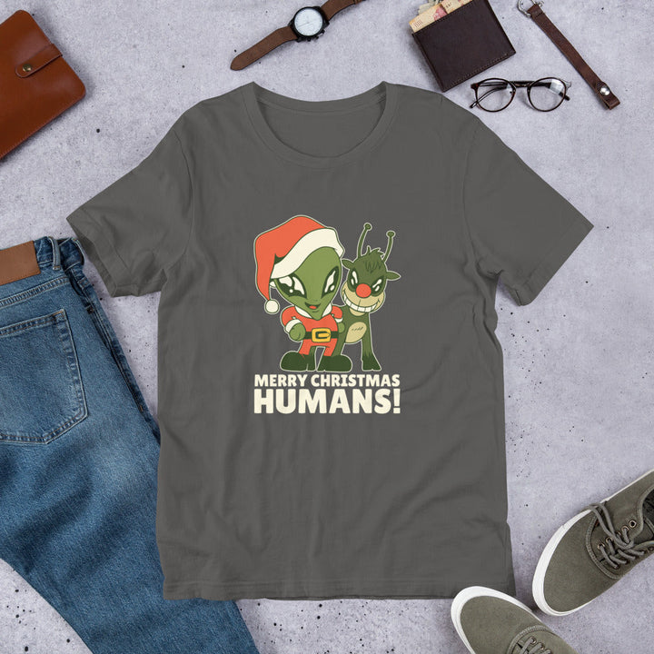 Alien Christmas Unisex Half-Sleeve T-Shirt #Plus-sizes