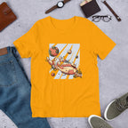 Robotic Hand Half Sleeve T-Shirt — Gold