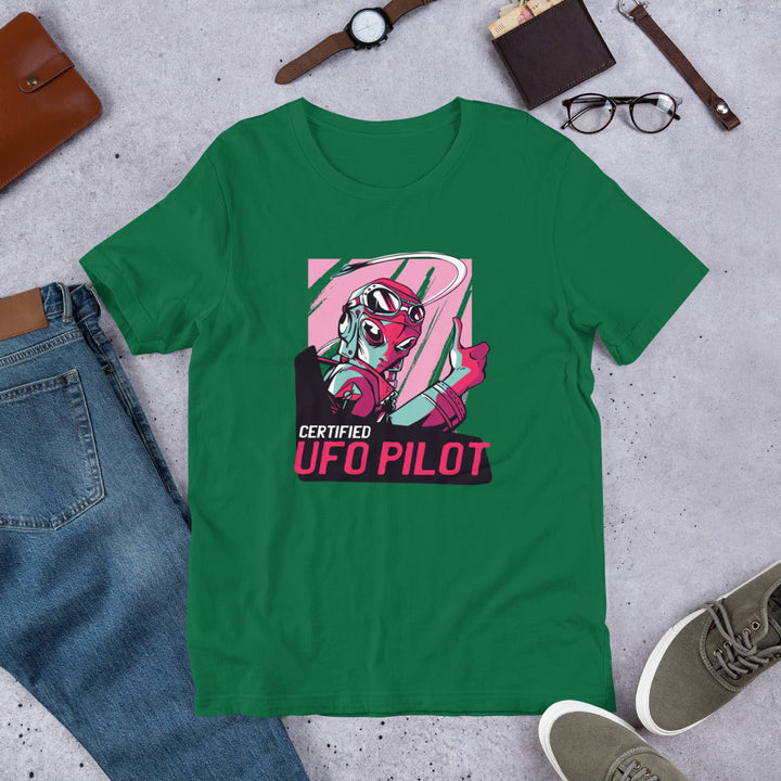 Certified UFO Pilot Half-Sleeve T-Shirt