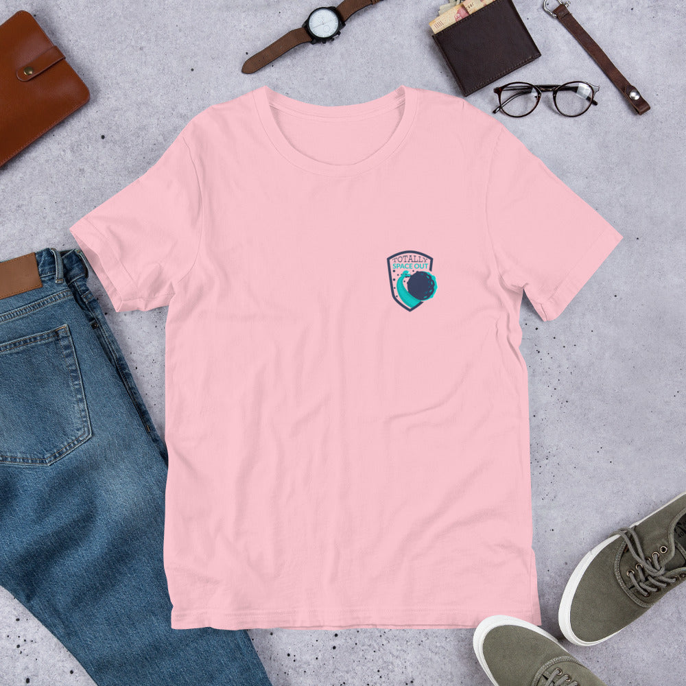 Totally Space Out Half-Sleeve Unisex T-Shirt — Pink