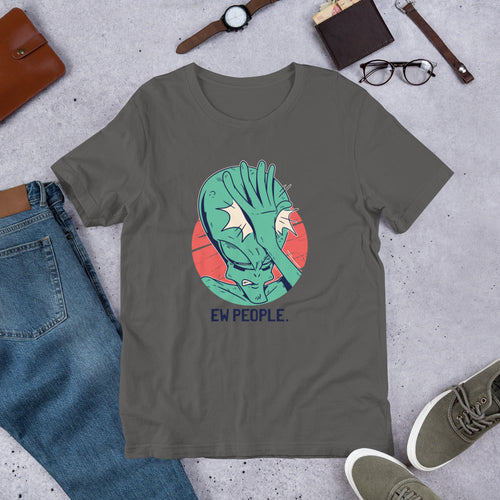 Alien Facepalm Half-Sleeve T-Shirt — Asphalt