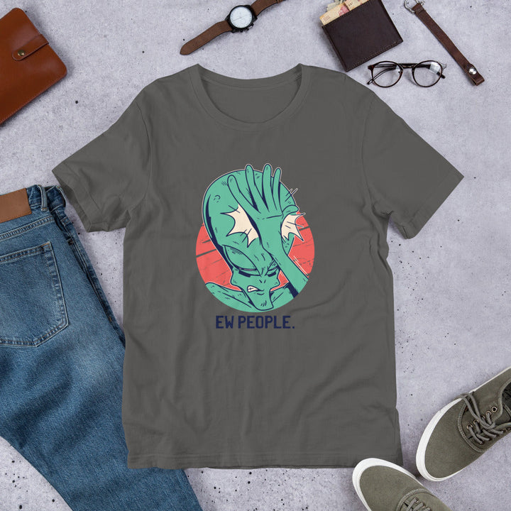 Alien Facepalm Half -Sleeve T-Shirt