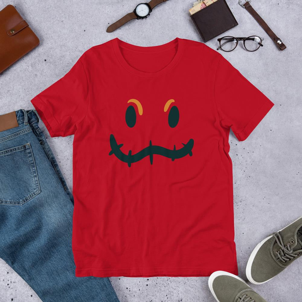 Creepy Halloween Half-Sleeve T-Shirt — Red