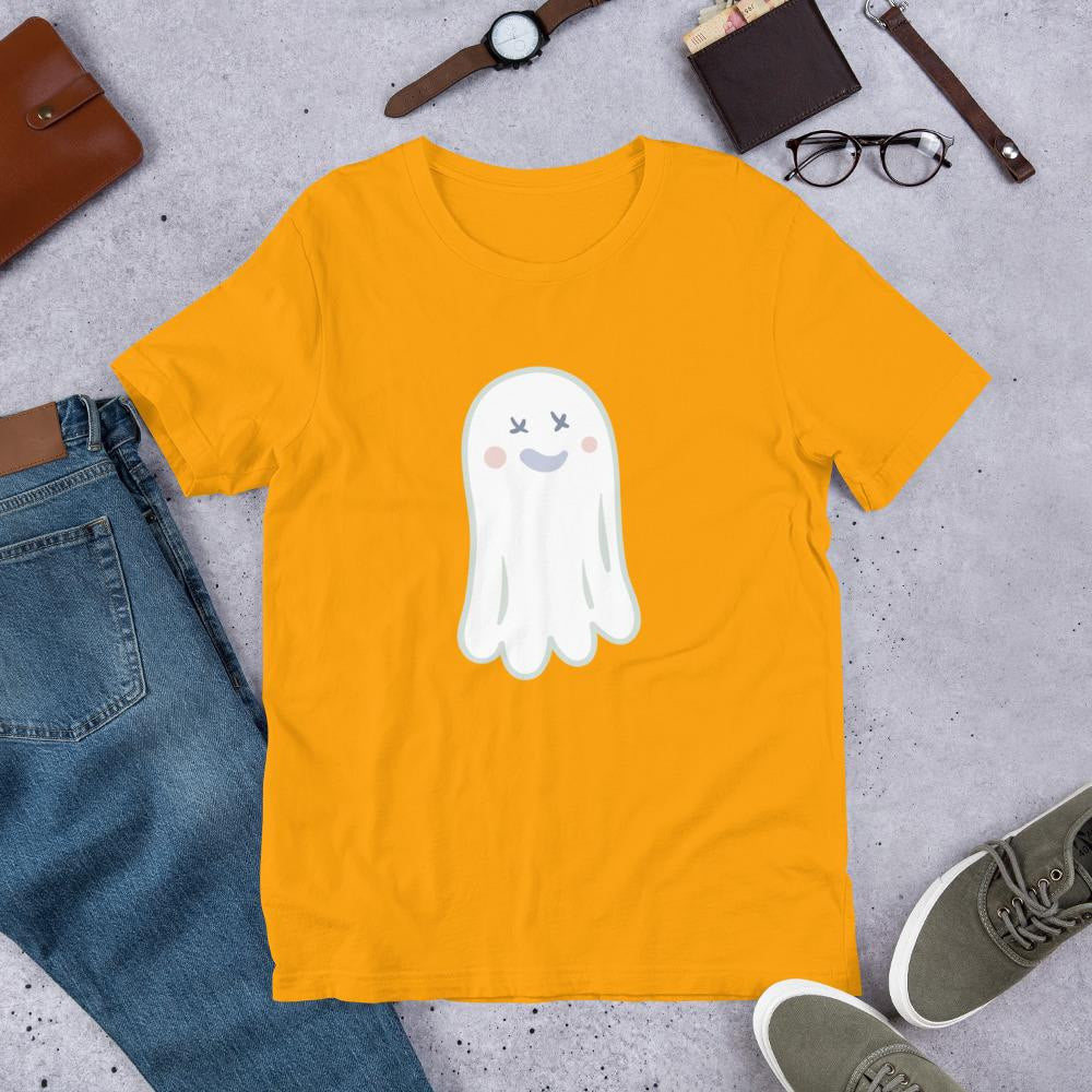 Ghost Halloween Half-Sleeve T-Shirt — Gold