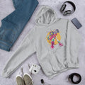 Robot Boombox Unisex Hooded Sweatshirt — Sport Grey