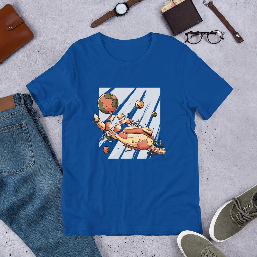 Robotic Hand Half Sleeve T-Shirt — True Royal