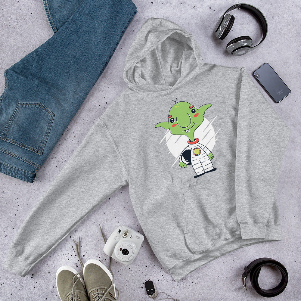 Goblin Astronaut science hoodie front graphic – Fourth Dimension Club