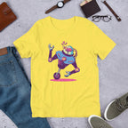 Mono Wheel Robot Half Sleeve T-Shirt — Yellow