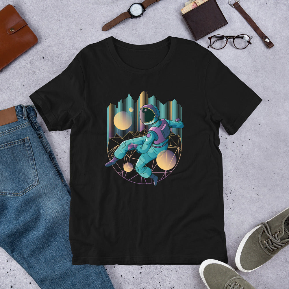 Techno Astronaut science tee front graphic – Fourth Dimension Club