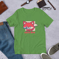 Cute Fox Half-Sleeve T-Shirt — Leaf
