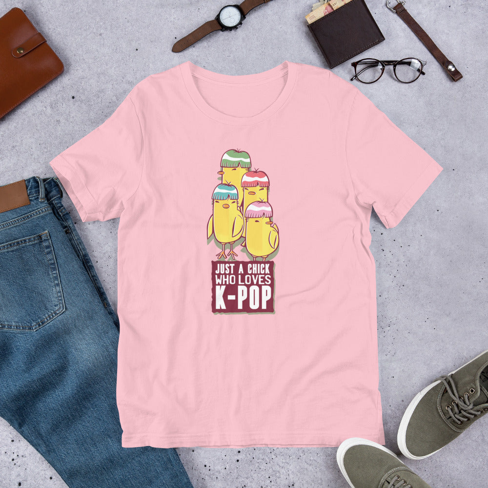 K-pop Chick Half-Sleeve T-Shirt — Pink