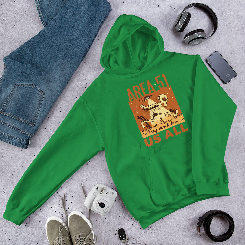 Area 51 Ride Unisex Hooded Sweatshirt — Irish Green