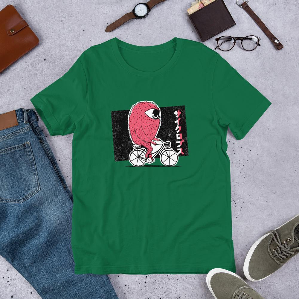 Cyclops Riding Bike Half Sleeve T-Shirt — Green