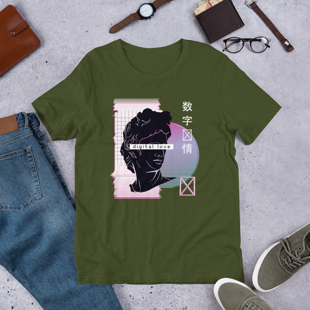 Vaporwave Digital Love graphic tee – Fourth Dimension Club